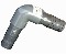 Schlauchverbinder gebogen mit 25mm und 40mm Schlauchtlle aus PVC