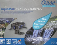 Pumpe Oase Aquamax 12000 mit 12 Volt fr Wasserfall, IBC Teichfilter oder Bachlauf am Schwimmteich